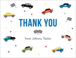 Racecars Thank You Notes