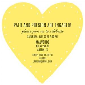 Rough Heart Engagement Party Invitation