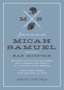 Football Bar Mitzvah Invitation