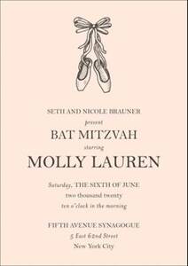 Ballet Bat Mitzvah Invitation
