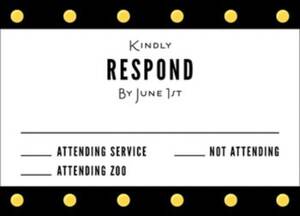 Hollywood Bar Mitzvah Response Card