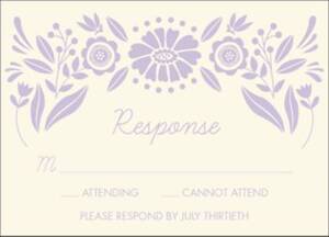 Floral Frame Quincea&ntilde;era Response Card