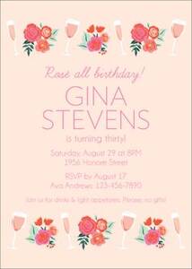 Birthday Rose Birthday Party Invitation