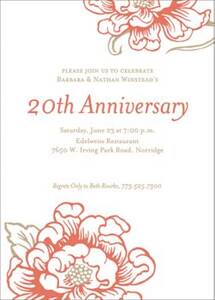 Cottage Bloom Anniversary Invitation