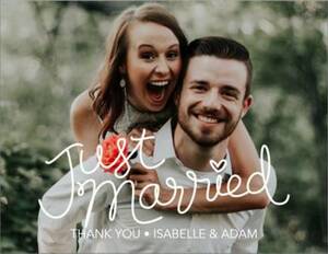 Just Married Script Thank You Note