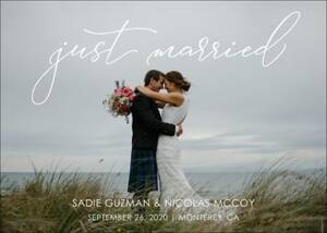 Just Married Wedding Announcement