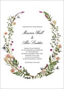Fleurs Sauvages Wedding Invitation
