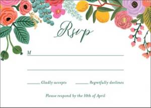 Garden Party Response Card