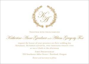 Botanical Crest Wedding Invitation