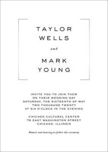 Foil Stamped Duo Thermography Wedding Invitation