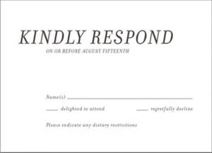 Gilt Floral Frame Response Card