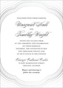 Diamond Arch Foil Thermography Wedding Invitation