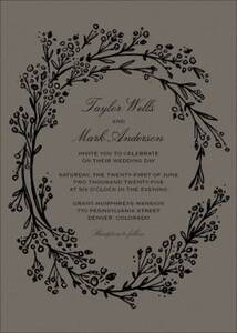 Opulent Wreath Wedding Invitation