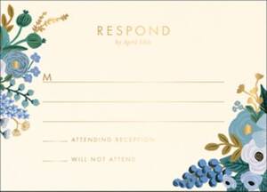 Garden Party Blue Response Card