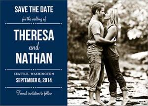 Playbill Photo Save the Date Card - Horizontal