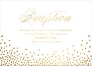 All Foil Champagne Wedding Information Card
