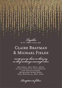 Chandelier Charcoal Wedding Invitation