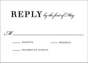 Chandelier Wedding Response Card