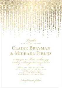 All Foil Chandelier Wedding Invitation