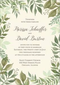 Watercolor Garden Wedding Invitation