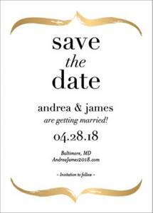 Foil Stamped Boulevard Save the Date Card
