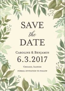 Watercolor Garden Save the Date Card