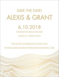 All Foil Waves Save the Date Card