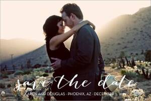 Bombshell Photo Save the Date Postcard