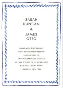 Branch Border Wedding Invitation