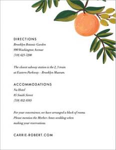 Citrus Orchard Information Card
