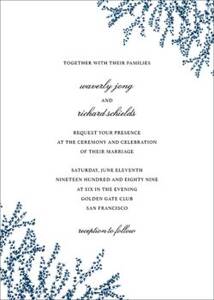 Forsythia Tall Wedding Invitation