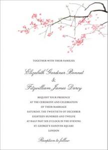 Japanese Cherry Wedding Invitation