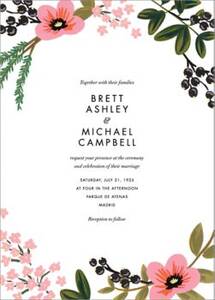 March Herbarium Wedding Invitation