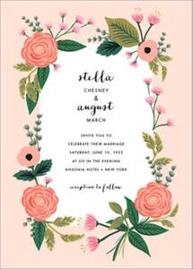 September Herbarium Wedding Invitation