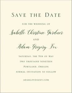 Classical Save The Date