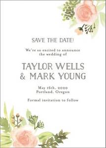 Painted Floral Save The Date
