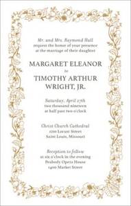 Tall Cherry Blossom Wedding Invitation