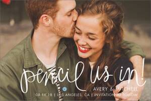 Pencil us in Postcard Save The Date