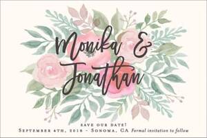 Watercolor Garden Postcard Save The Date