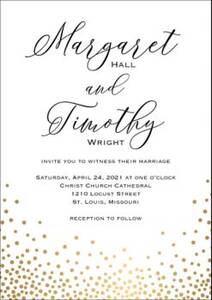Champagne Wedding Invitation