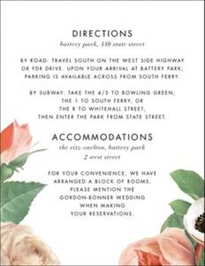 Floral Collage Information Card
