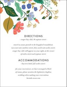 Pressed Wildflowers Information Card