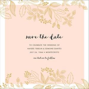Queen Anne Save the Date Card